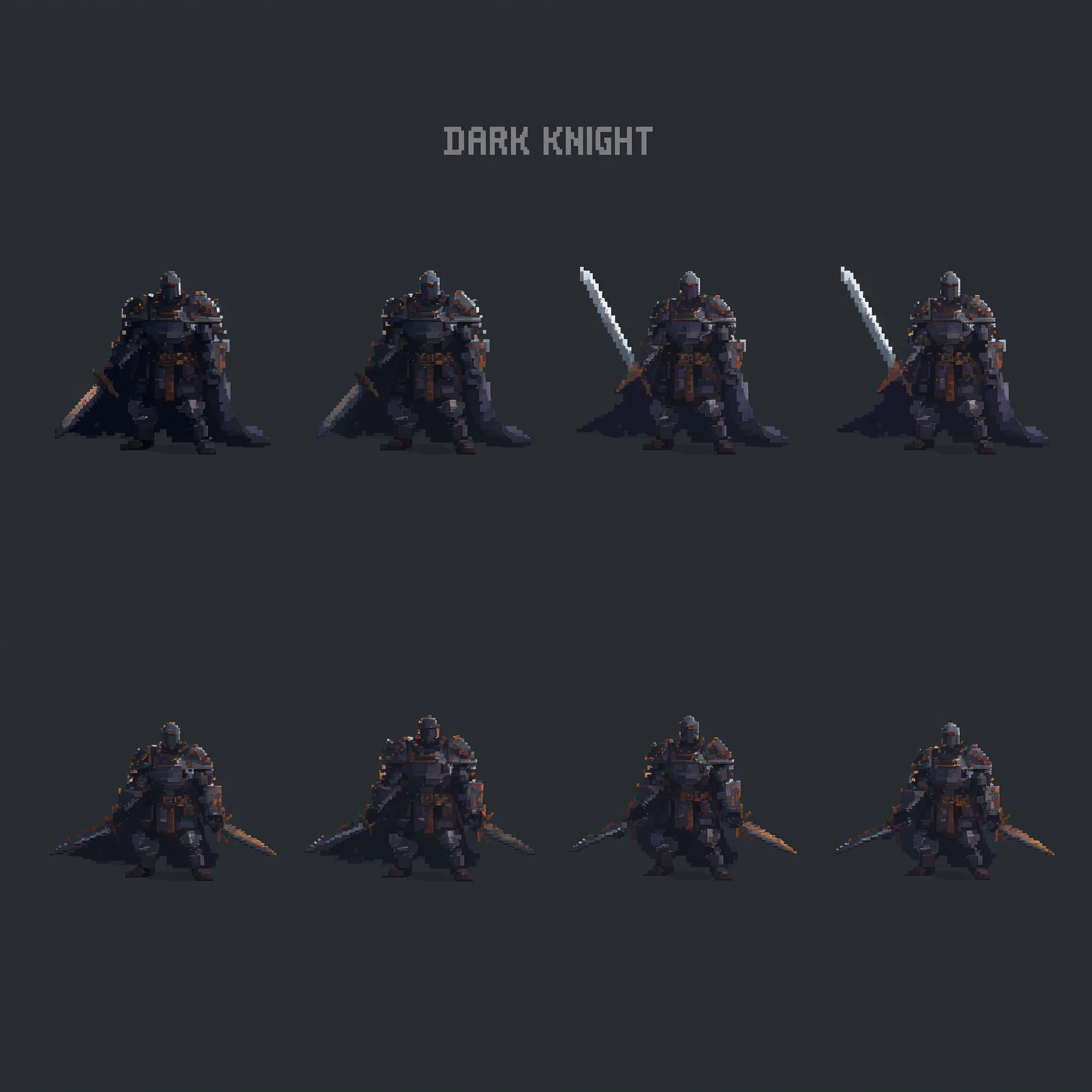 Cloaked wanderer — pixel art