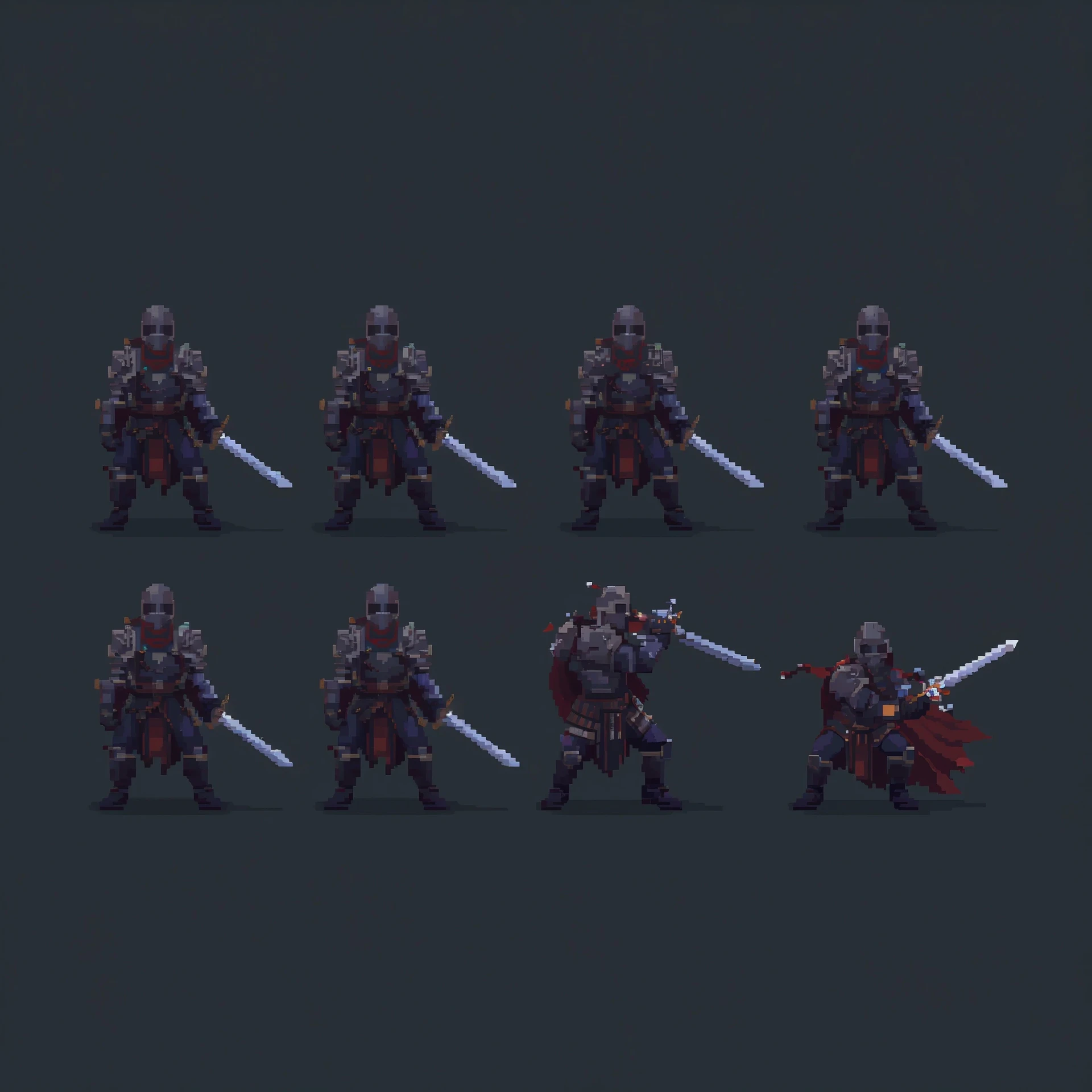 Armored sentinel — pixel art