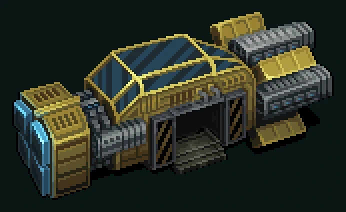 Assault ship 1 — pixel art