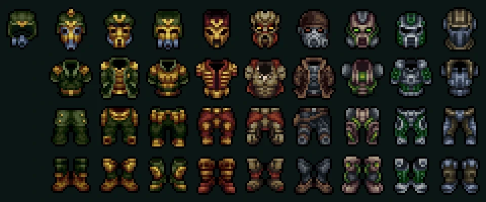 Mid Tech armor — pixel art