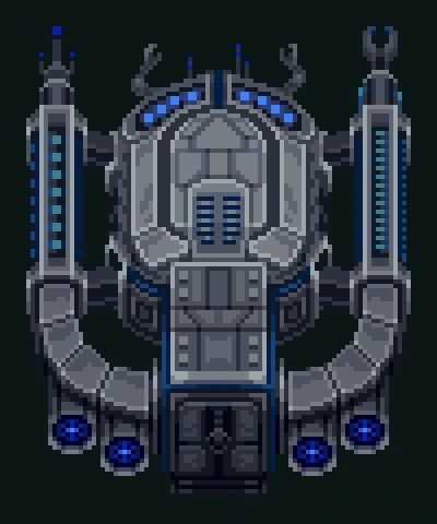 Starship 1 — pixel art