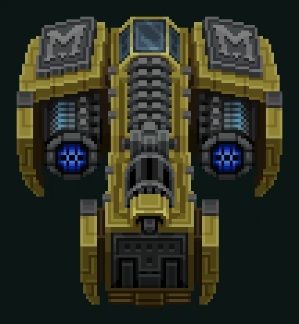 Starship 3 — pixel art