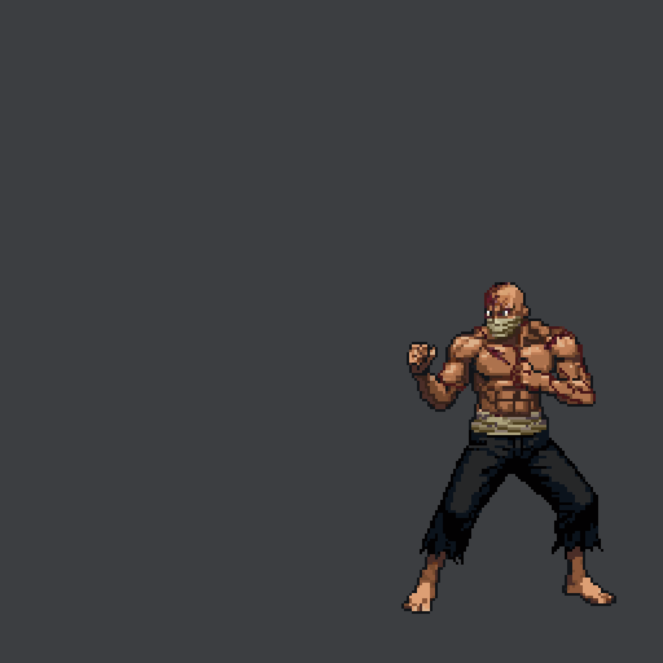 Boss walk forward — animated pixel art