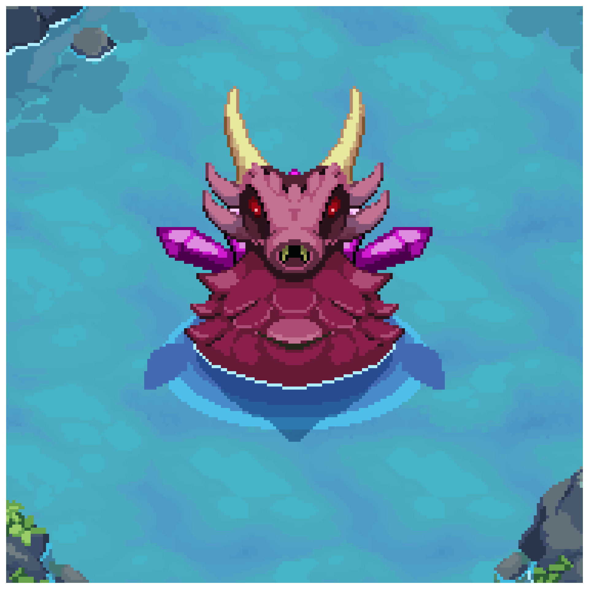 Hippodragon idle — animated pixel art