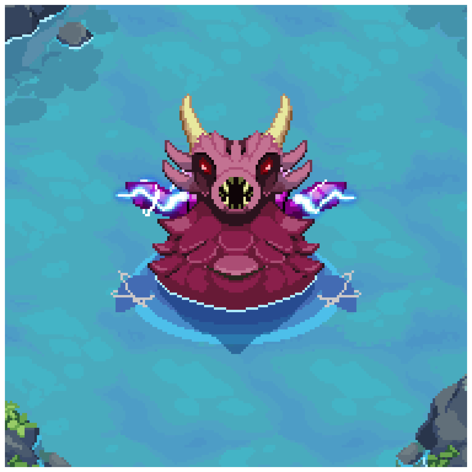 Hippodragon idle · no attack — animated pixel art